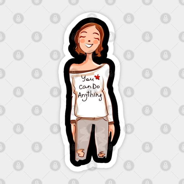 Happy Girl Sticker by Feel Imagine Create